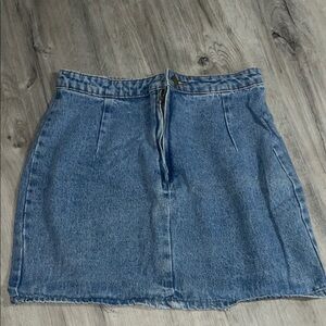 SHEIN Light Blue Denim Mini Skirt
